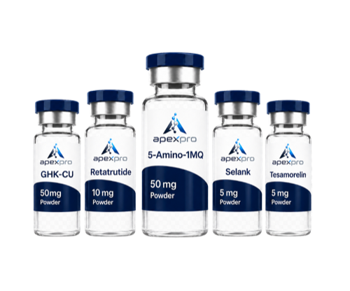 ApexPro research peptide vials